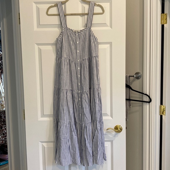 Madewell Dresses & Skirts - NWT madewell linen blend button front maxi dress! Size M